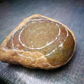 大马坎冰种黄盐沙皮翡翠原石开窗料