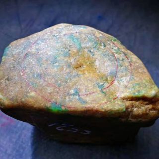 玻璃种阳绿翡翠原石手镯料